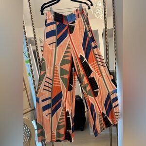 Colorful Geometric Wide Leg Pants